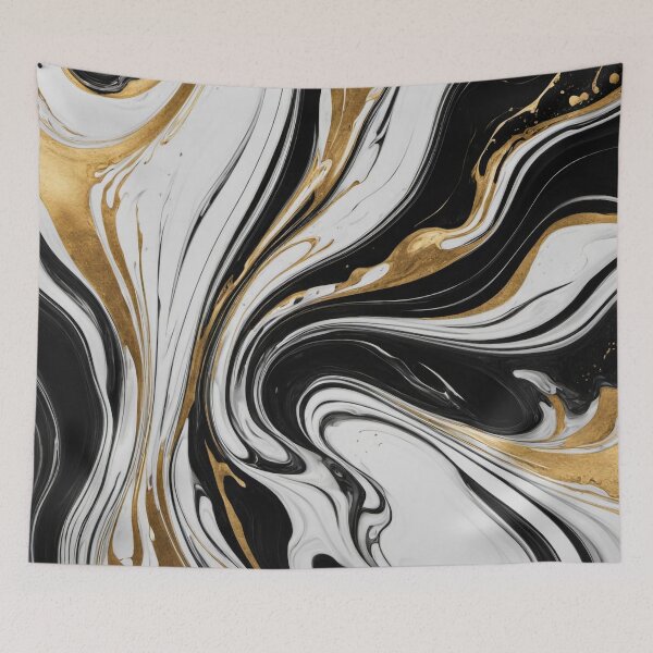 Item preview, Luxury Black & Gold Marble – Elegant Abstract Texture designed and sold by Thompika.