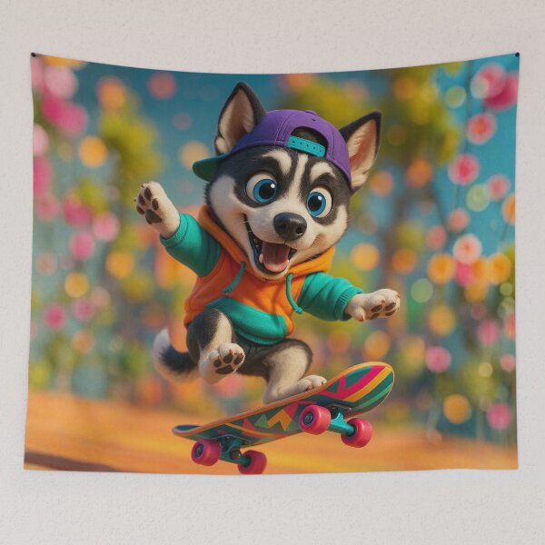 Item preview, : Skater Husky Jack designed and sold by Sillytoe.