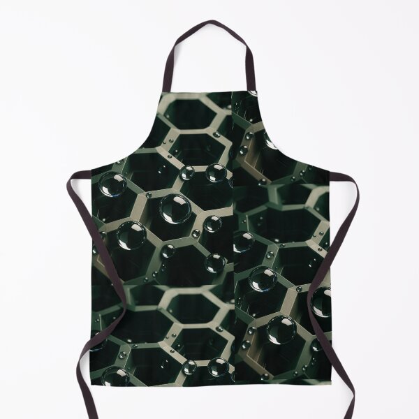 Item preview, 3D Metallic Hexagon Grid With Glossy Droplets designed and sold by Eric’s Creative Corner.