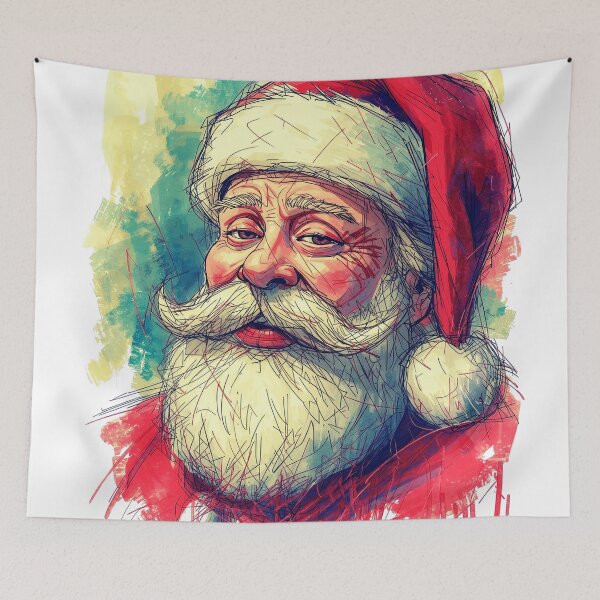 Item preview, Santa Claus, Christmas season, T-shirt print, stickers designed and sold by echotek.