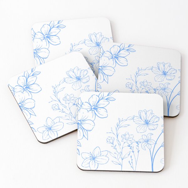 Item preview, simple light blue flower graphic designed and sold by NovaThreadsStore.