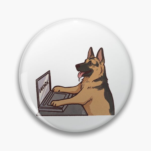 Item preview, German Shepard working | Cute Dog | Funny German Shepard memes designed and sold by Golden Turtle Studio.