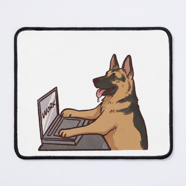 Item preview, German Shepard working | Cute Dog | Funny German Shepard memes designed and sold by Golden Turtle Studio.