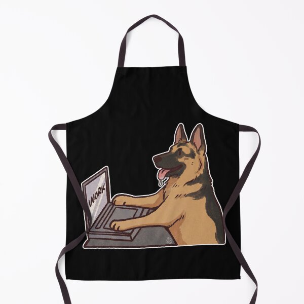 Item preview, German Shepard working | Cute Dog | Funny German Shepard memes designed and sold by Golden Turtle Studio.