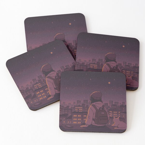 Item preview, Lofi Rooftop Reflections Under Distant Worlds designed and sold by Xenoame.