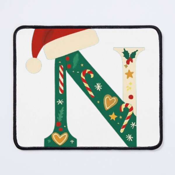 Item preview, Holiday Monogram Letter "N" Collection: Watercolor and Illustrated Christmas Initials designed and sold by Rano1234.