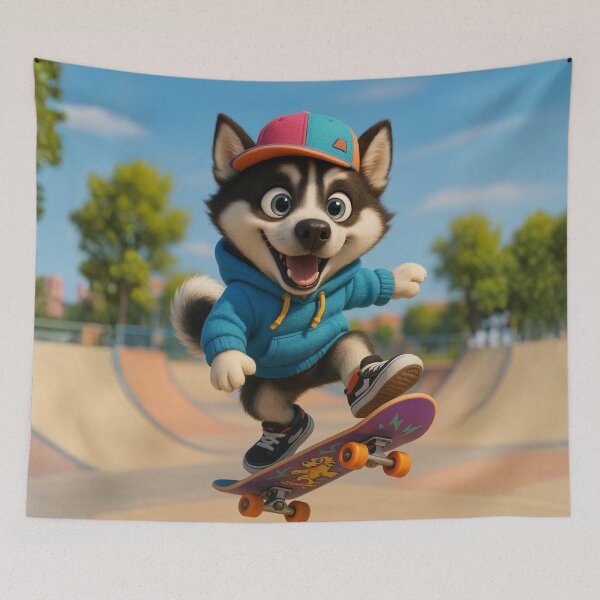 Item preview, Skater Huskydoodle designed and sold by Sillytoe.