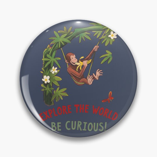 Item preview, Explore The World Be Curious Swinging Monkey Design designed and sold by AbcDigs Studio.