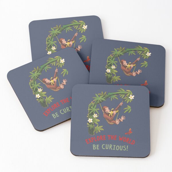 Item preview, Explore The World Be Curious Swinging Monkey Design designed and sold by AbcDigs Studio.