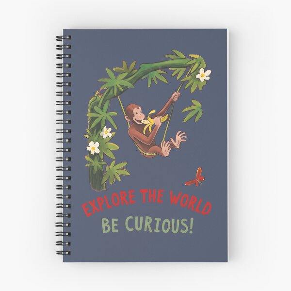 Item preview, Explore The World Be Curious Swinging Monkey Design designed and sold by AbcDigs Studio.