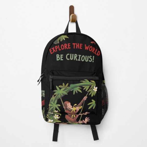 Item preview, Explore The World Be Curious Swinging Monkey Design designed and sold by AbcDigs Studio.