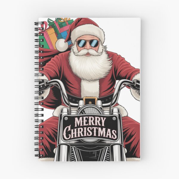 Item preview, Merry Christmas Santa Biker – Santa Claus on Motorcycle designed and sold by AndrewYoko.