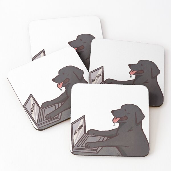 Item preview, black Lab working | Cute Dog | Funny labrador retrievers memes designed and sold by Golden Turtle Studio.