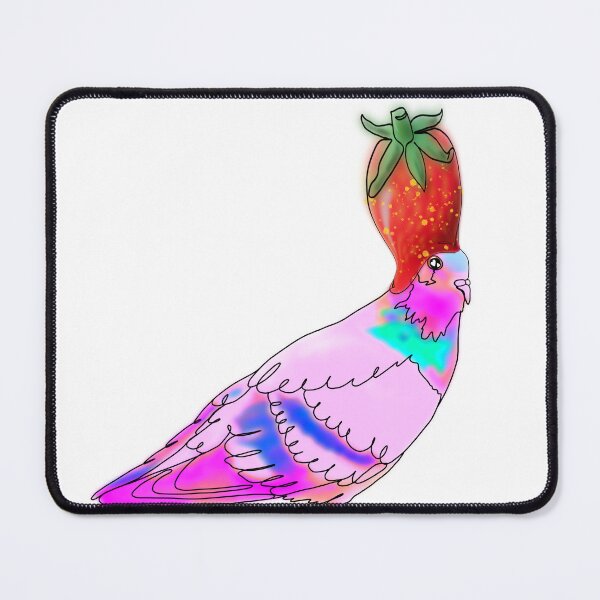 Item preview, Penny the pigeon in strawberry hat - animalzinhats designed and sold by Ashley’sAnimalz.