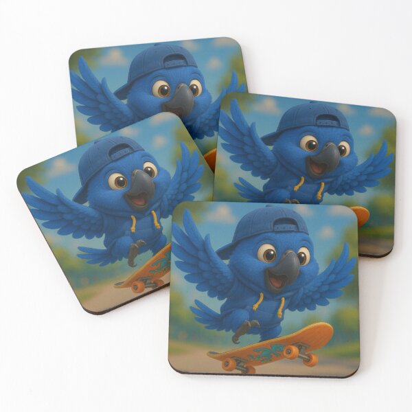 Item preview, Skater Hyacinth Macaw designed and sold by Sillytoe.