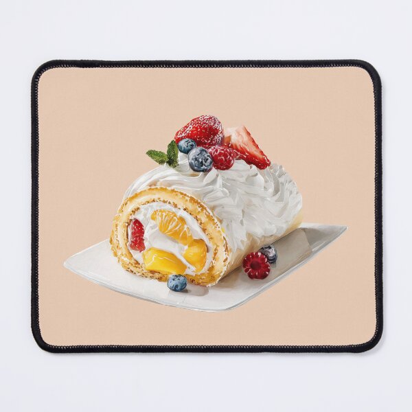 Item preview, Traditional Romanian Diplomat Roll, Made with Whipped Cream, Canned Fruit and Spongecake designed and sold by Violet Peonies.