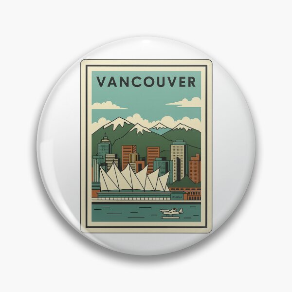 Item preview, Vancouver Canada Retro Travel Poster | Beautiful Vancouver City Art designed and sold by XploreNA.