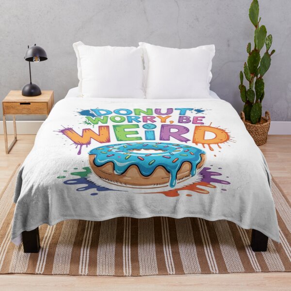 Item preview, Donut Worry Be Weird - Colorful Graffiti & Food Pun Art designed and sold by ARTReMi.