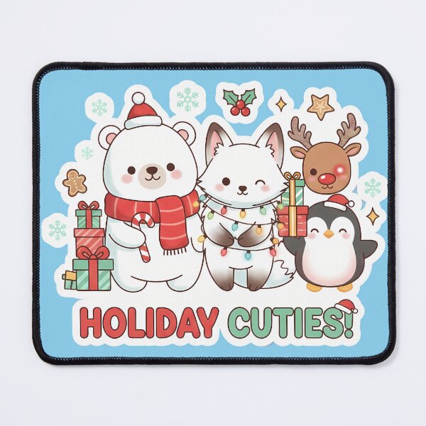 Item preview, Kawaii Holiday Animal Friends Art designed and sold by Ekracreatives.