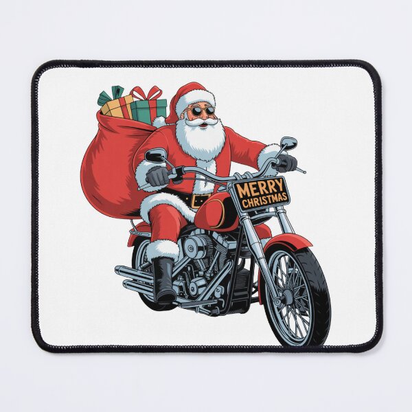 Item preview, Santa on Two Wheels – Merry Christmas Biker designed and sold by AndrewYoko.