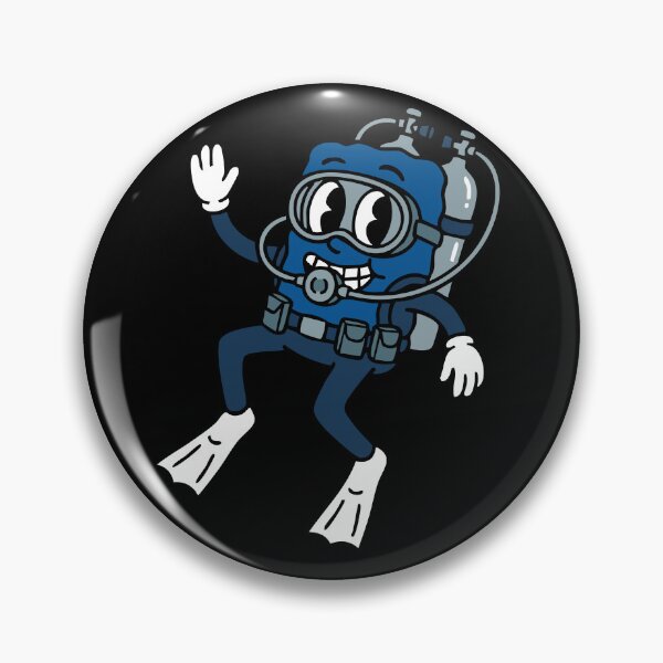 Item preview, Bamba Kchula Scuba Diver – Cute Cartoon Diving Mascot designed and sold by BambaKchula.