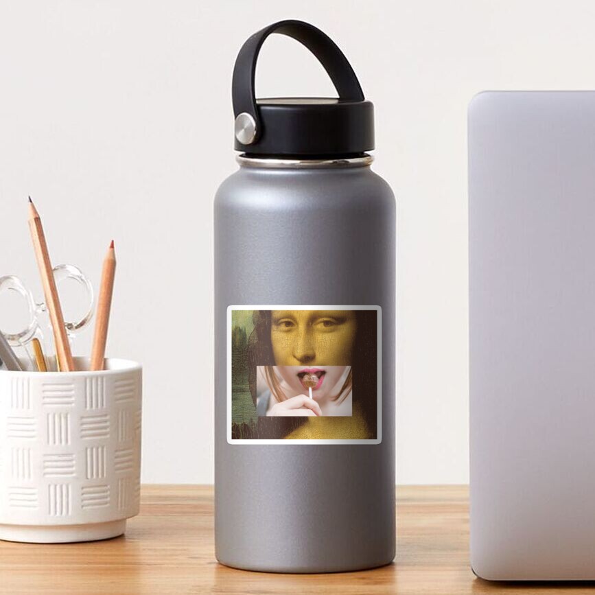 Mona Lisa Lollipop Selfie Search Results Web results Leonardo da Vinci Pop Culture Print Sticker