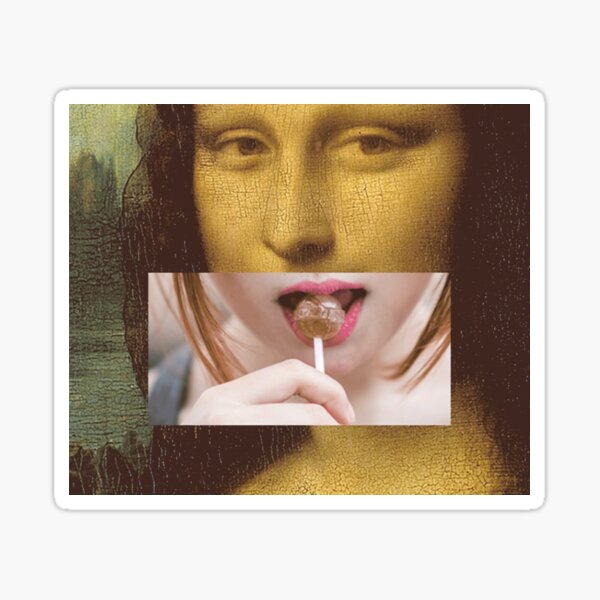 Mona Lisa Lollipop Selfie Search Results Web results Leonardo da Vinci Pop Culture Print Sticker