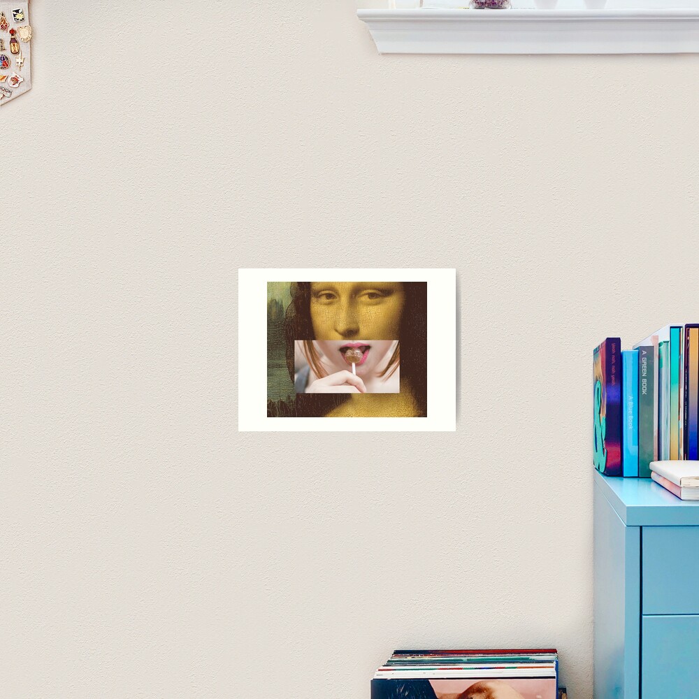 Mona Lisa Lollipop Selfie Search Results Web results Leonardo da Vinci Pop Culture Print Art Print