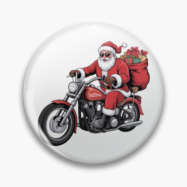 Item preview, Ride into Christmas – Santa on a Motorcycle designed and sold by AndrewYoko.