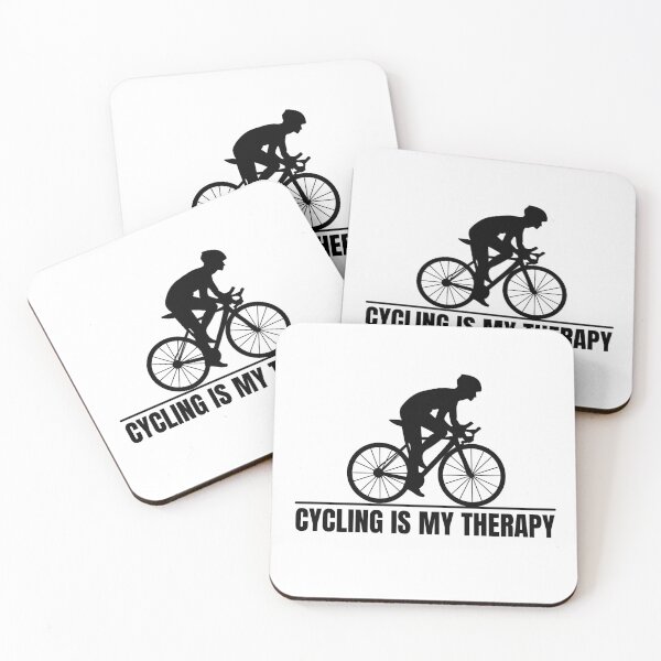 Item preview, Cycling Is My Therapy • Motivational Bike Lover Shirt • Road & MTB Cycling Quote Tee for Cyclists, Fitness Riders & Strava Fans designed and sold by BMLprint ⭐⭐⭐⭐⭐.