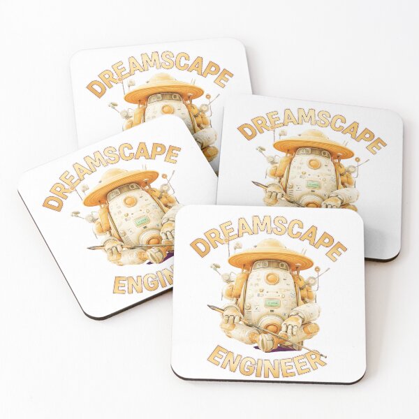 Item preview, Dreamscape Engineer Cute Sci-Fi Robot in Straw Hat designed and sold by AbcDigs Studio.