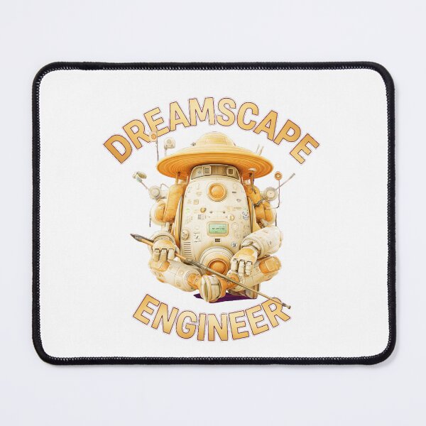 Item preview, Dreamscape Engineer Cute Sci-Fi Robot in Straw Hat designed and sold by AbcDigs Studio.