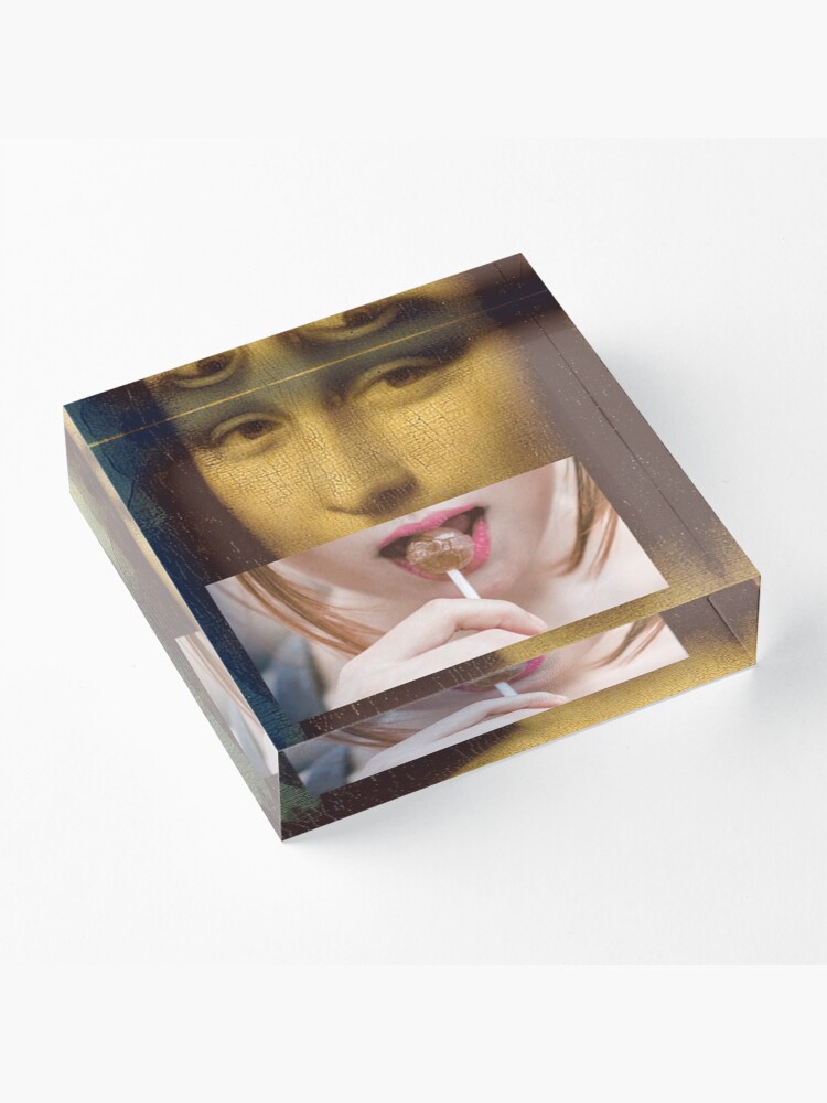 Alternate view of Mona Lisa Lollipop Selfie Search Results Web results Leonardo da Vinci Pop Culture Print Acrylic Block