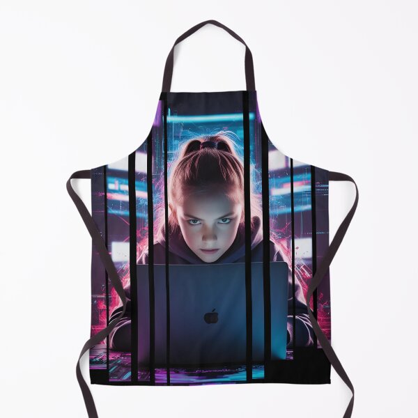 Item preview, Hacker girl surrounded by glitch effects 2 designed and sold by Neon G.