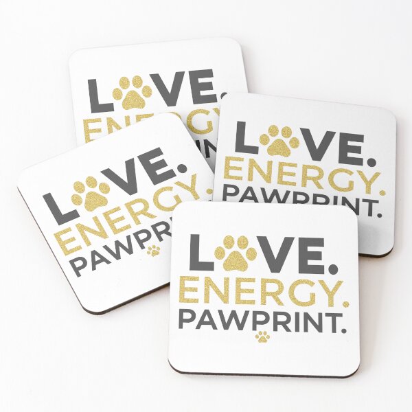 Item preview,  Love. Energy. Pawprint. – Minimalist Golden Pet Energy Design by ECHOPAW CO. designed and sold by EchopawCo.