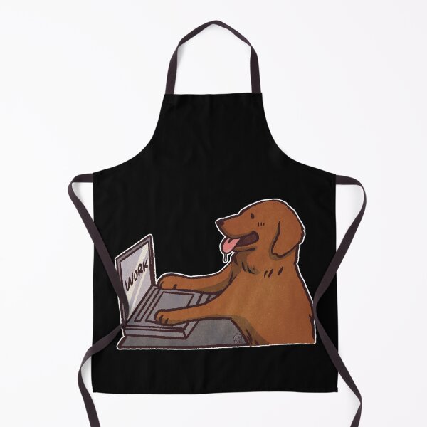 Item preview, Red Golden retriever working | Cute Dog Meme | Funny golden retriever memes designed and sold by Golden Turtle Studio.