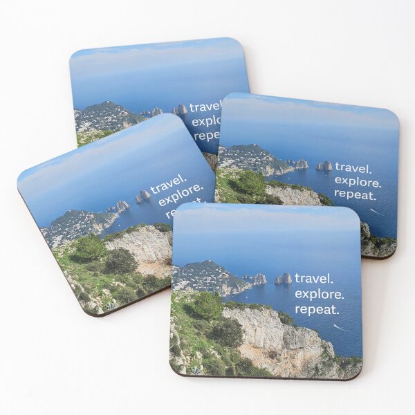 Item preview, Travel. Explore. Repeat. Capri Island with view of Faraglioni Rocks designed and sold by CHASAcreative.