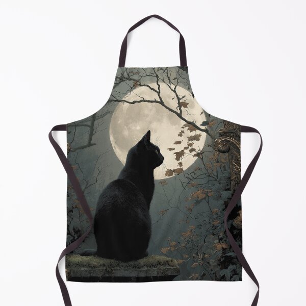 Item preview, Mystical Black Cat and the Moonlight Gate designed and sold by Erika Kaisersot.