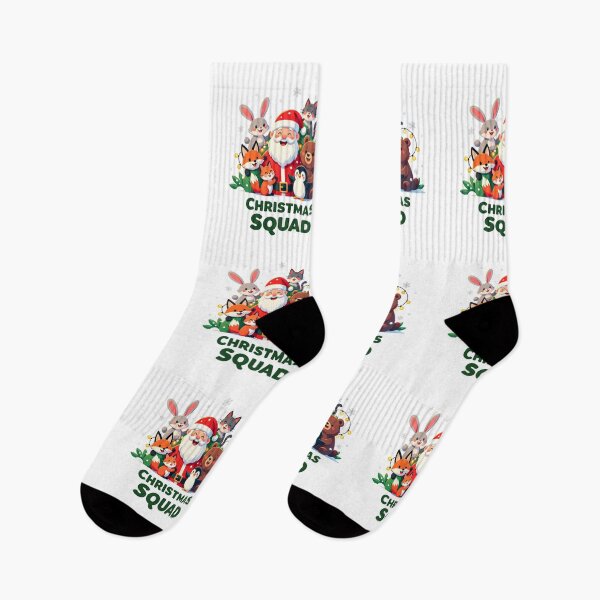 Item preview, Christmas Squad Cute Santa & Animals Illustration – Festive Holiday Cartoon Design designed and sold by FluffinCool.