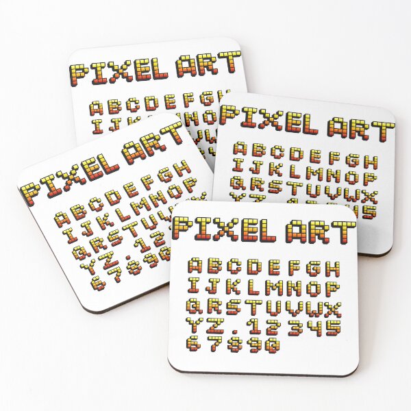 Item preview, Block alphabet, pixel art illustration designed and sold by Judith RS.