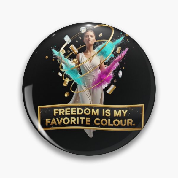 Item preview, Freedom Is My Favorite Colour Dynamic Art T-Shirt | Empowered Woman Gift for Her | High Gloss 3D Design designed and sold by BoldBloomArt.