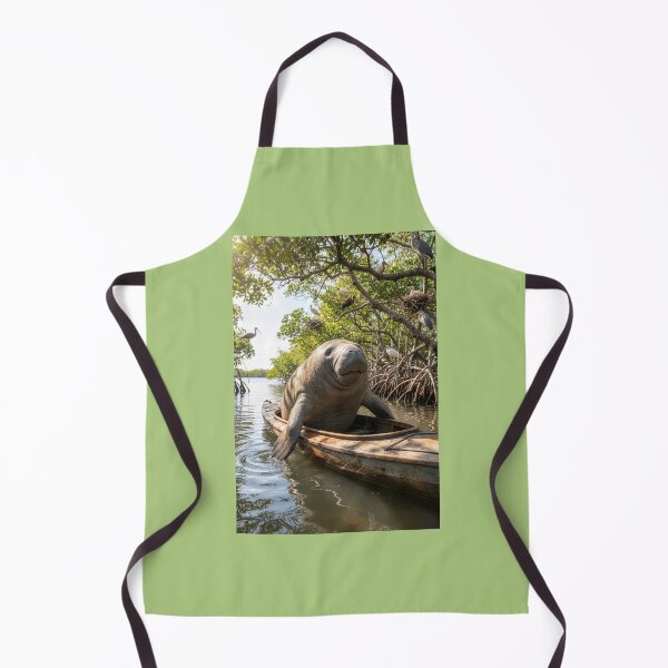 Item preview, Manatee Paddles Kayak in Mangrove Forest designed and sold by Tridentulus.