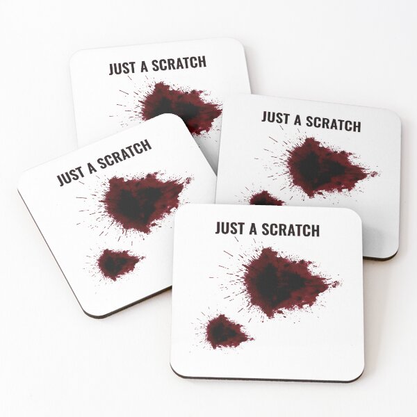 Item preview, Just A Scratch - Dark Humor Blood Splatter designed and sold by AbcDigs Studio.