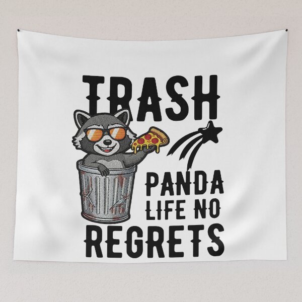 Item preview, Funny Trash Panda Life No Regrets Raccoon Pizza Humor designed and sold by BornBorn.