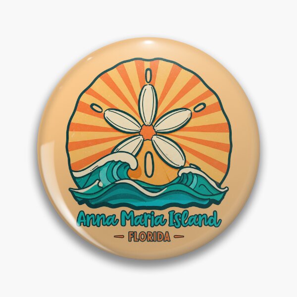 Artikelvorschau, Anna Maria Island, Florida Retro Sand Dollar Beach Waves Kunst entworfen und verkauft von Mandeville Photography.
