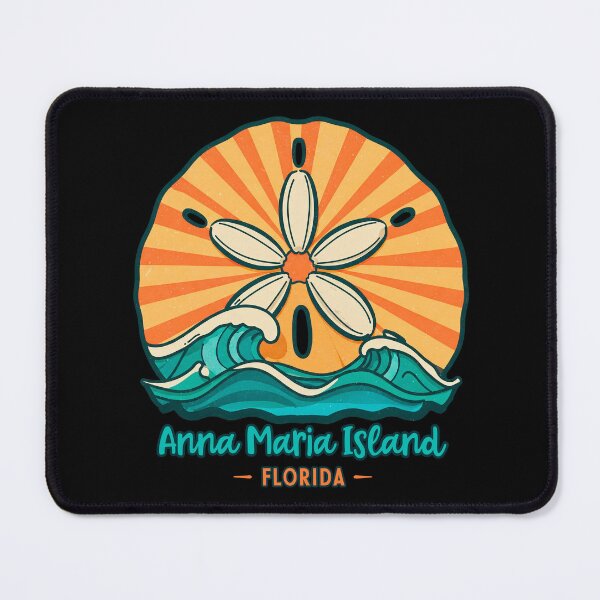 Item preview, Anna Maria Island Florida Retro Sand Dollar Beach Waves Art designed and sold by Mandeville Photography.