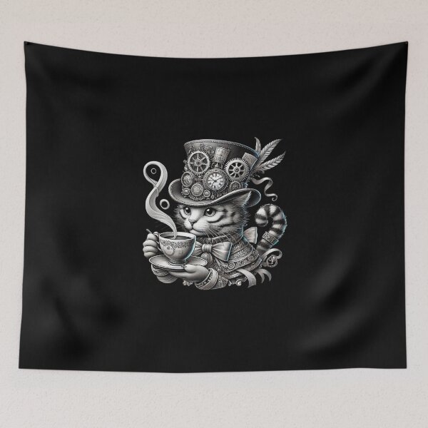 Item preview, Steampunk Cat Tea Time designed and sold by Lineer22.
