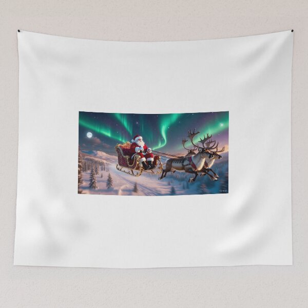 Item preview, Santa’s Magical Lapland Flight | 3D Transparent Christmas Sleigh Sticker designed and sold by Imagetore.