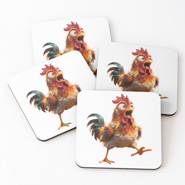 Item preview, F-CAW-F Funny Screaming Chicken - Adult Humor Pun designed and sold by w66aboo.
