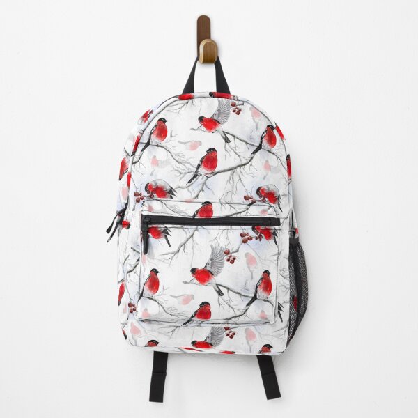Item preview, Watercolor Winter Bullfinches Seamless Pattern designed and sold by Ekalininart.